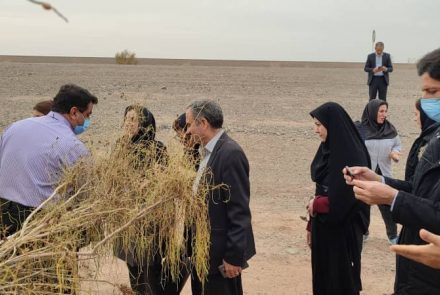 بازدید آقای دکتر امیری رییس اداره بیماریهای قابل انتقال بین انسان و حیوان وزارت بهداشت وهیئت همراه، دکتر اخوان و مهندس جعفری از ایستگاه تحقیقات سلامت و مهندس رمضانپور کارشناس برنامه سالک معاونت بهداشتی از برنامه های مبارزه با بیماری سالک شهرستان اردستان